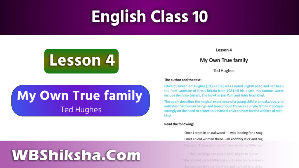 Class 10 English Lesson 1 Answer