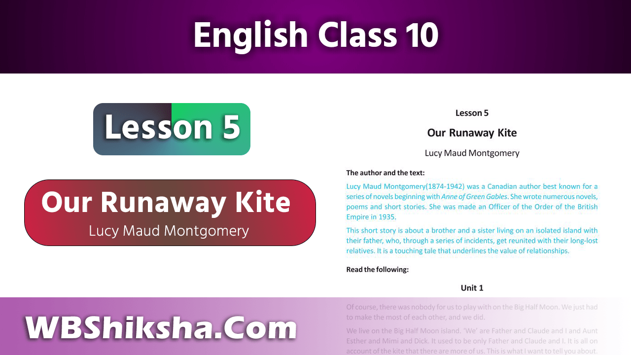 class-10-english-lesson-5-our-runaway-kite-question-answer-bengali
