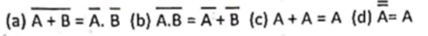 De Morgan law formula